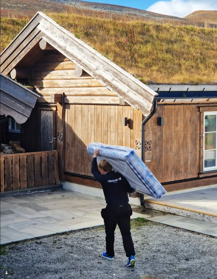 Profesjonell levering til fjellhytte